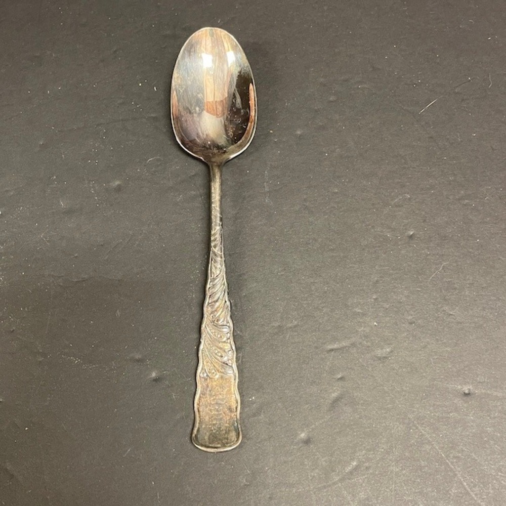 Antique International Silver Wm Rogers Royal Plume Silver Plate Serving Spoon 8"